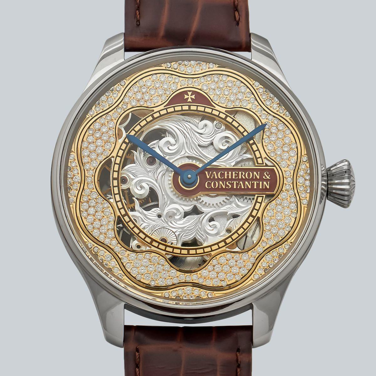 Marriage watch VACHERON CONSTANTIN 48mm men s watch with a pocket watch half year warranty Manual winding skeleton