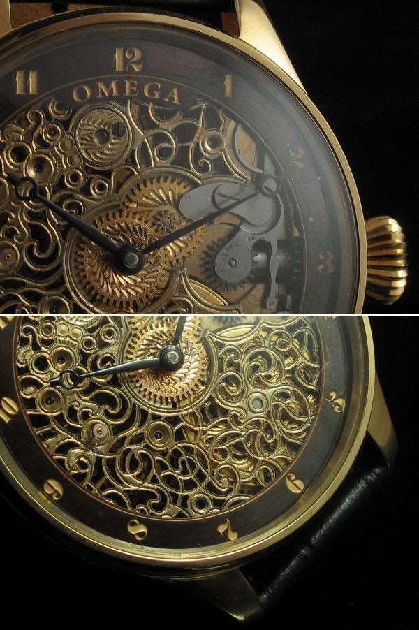 Omega Pocket Watch Movement Custom Watch Skeleton 1920s - Murphy Johnson Watches Co.