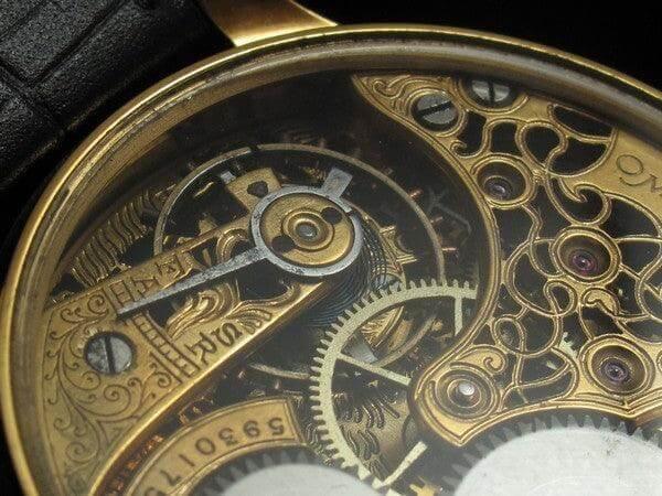 Omega Pocket Watch Movement Custom Watch Skeleton 1920s - Murphy Johnson Watches Co.