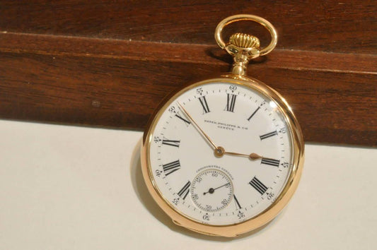 Unveiling the Timeless Treasure: Patek Philippe's Exquisite Antique Pocket Watch - A Manual Mechanical Marvel in 18K Solid Gold, Weighing 72g! - Murphy Johnson Watches Co.