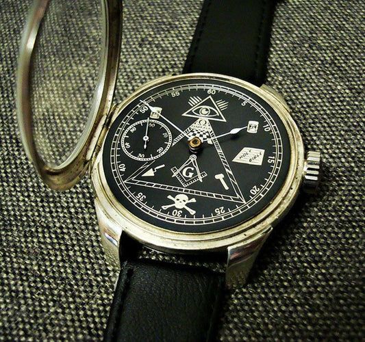 1920s Solid Silver Case Omega Pocket Watch Movement Custom Watch Wristwatch Freemason
