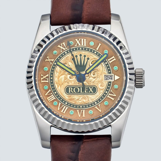 Marriage Watch Rolex 36mm Unisex Wristwatch With Pocket Watch Design Skeleton