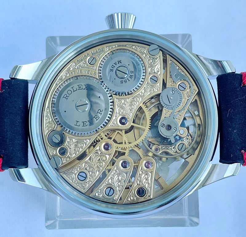 1930s Rolex Pocket Watch Movement Custom Clock Casino Dial Wristwatch
