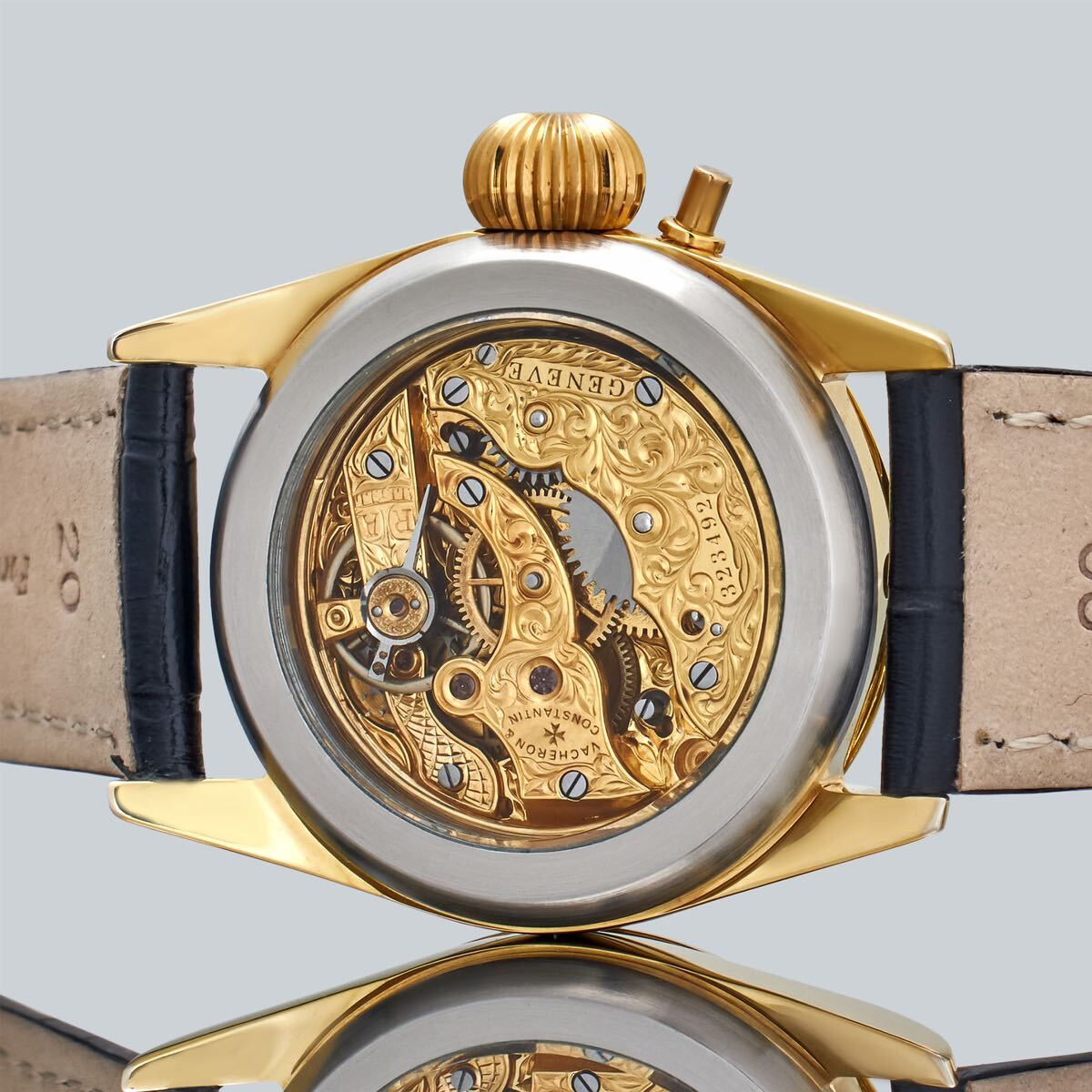 Antique Marriage Watch Vacheron & Constantin 35mm Men's Wristwatch Arranged As A Pocket Watch, Manual Winding, Skeleton