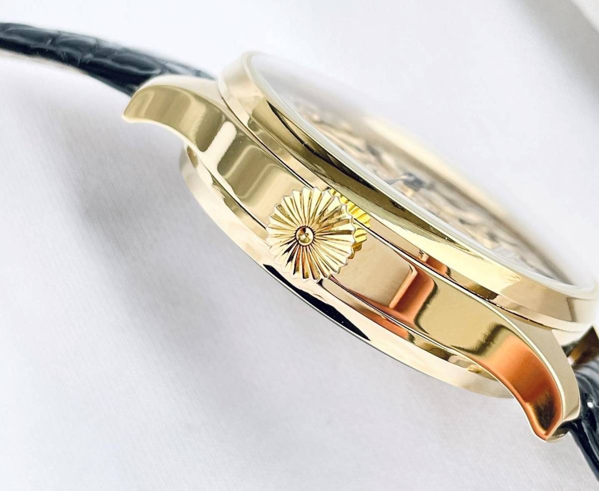 1930's Rolex Pocket Watch Movement Custom Watch Flower Dial Gold Leaf