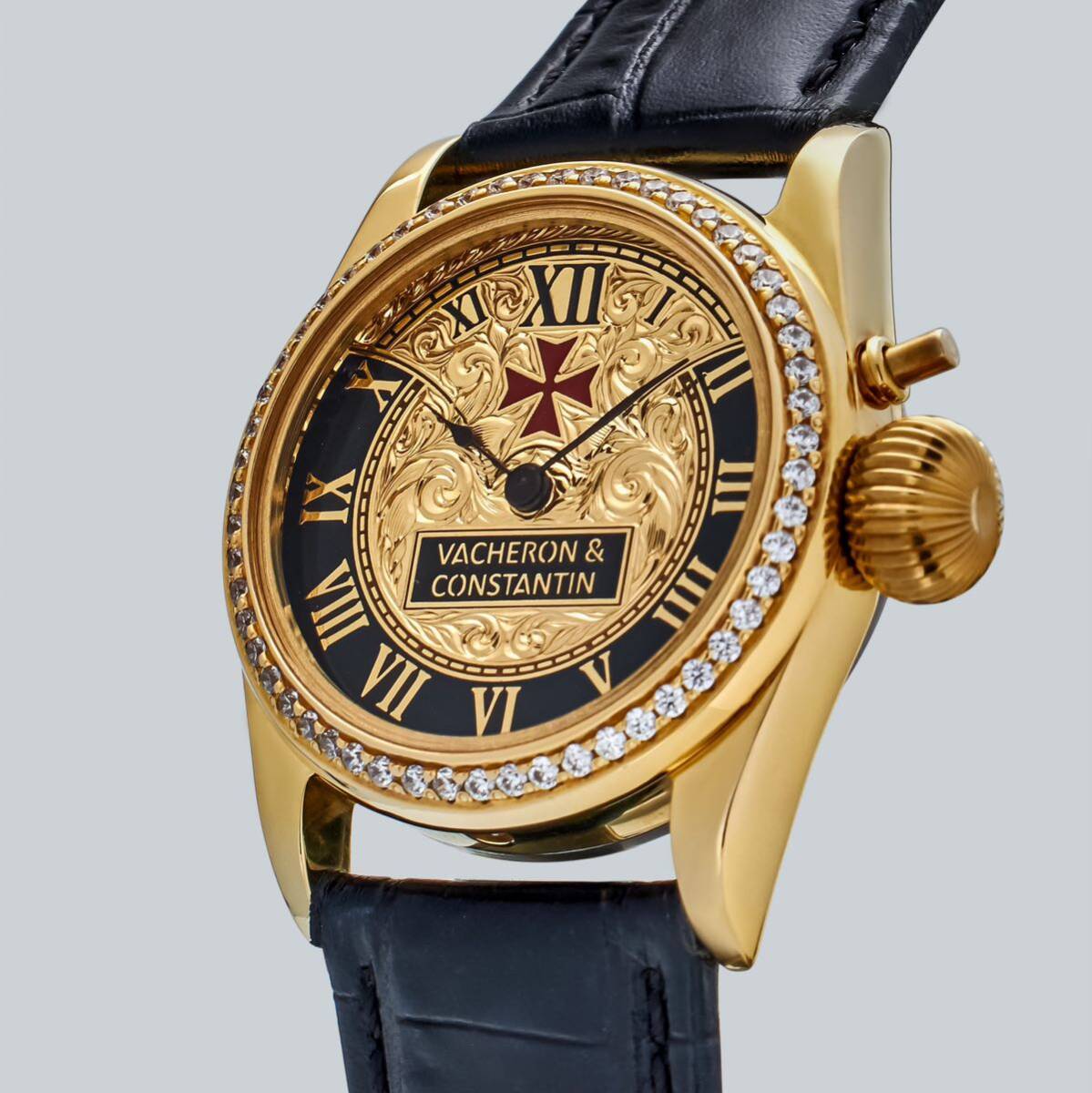 Antique Marriage Watch Vacheron & Constantin 35mm Men's Wristwatch Arranged As A Pocket Watch, Manual Winding, Skeleton