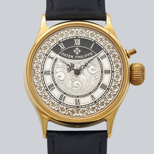 Antique Marriage Watch Patek Philippe 40mm Men's Watch Based On A Pocket Watch Hand-wound Skeleton