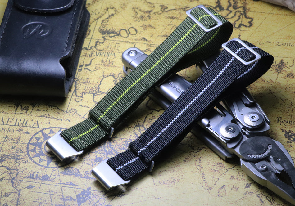 French Air Paratrooper Strap Elastic Nylon Nato Strap GT2 Mountaineering Canvas 20mm 21mm 22mm