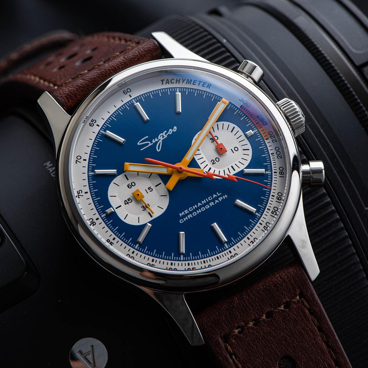 Sugess Mechanical Men's Watch 21 Gem Upgraded Seagull Gooseneck Movement Lightning Men's Watch 1901 Waterproof - Murphy Johnson Watches Co.