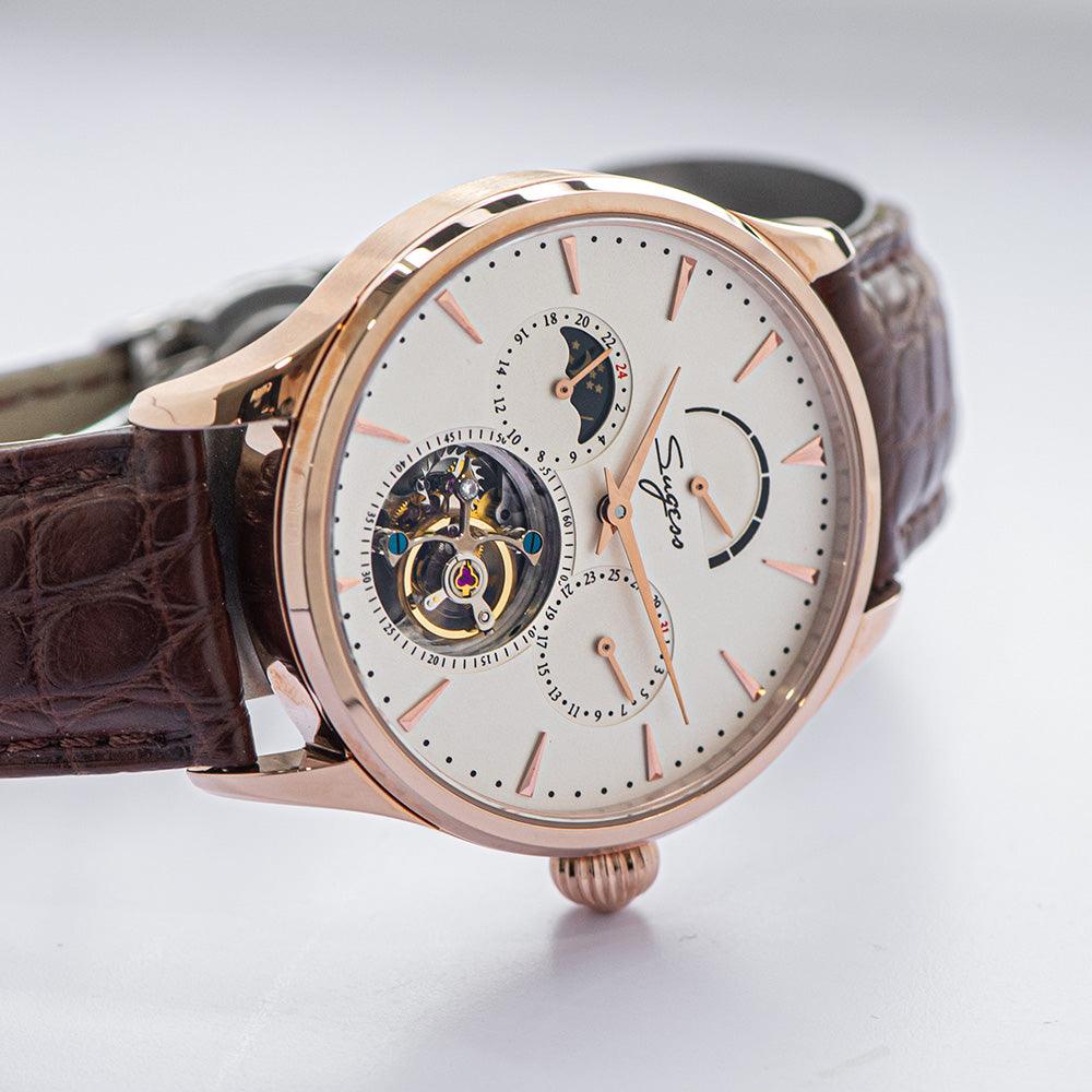 Sugess Seagull's tourbillon movement multifunctional mechanical men's watch 8007 fashion men's watch business waterproof - Murphy Johnson Watches Co.
