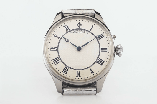 1905's Patek Philippe pocket watch movement custom watch full engraving white dial - Murphy Johnson Watches Co.