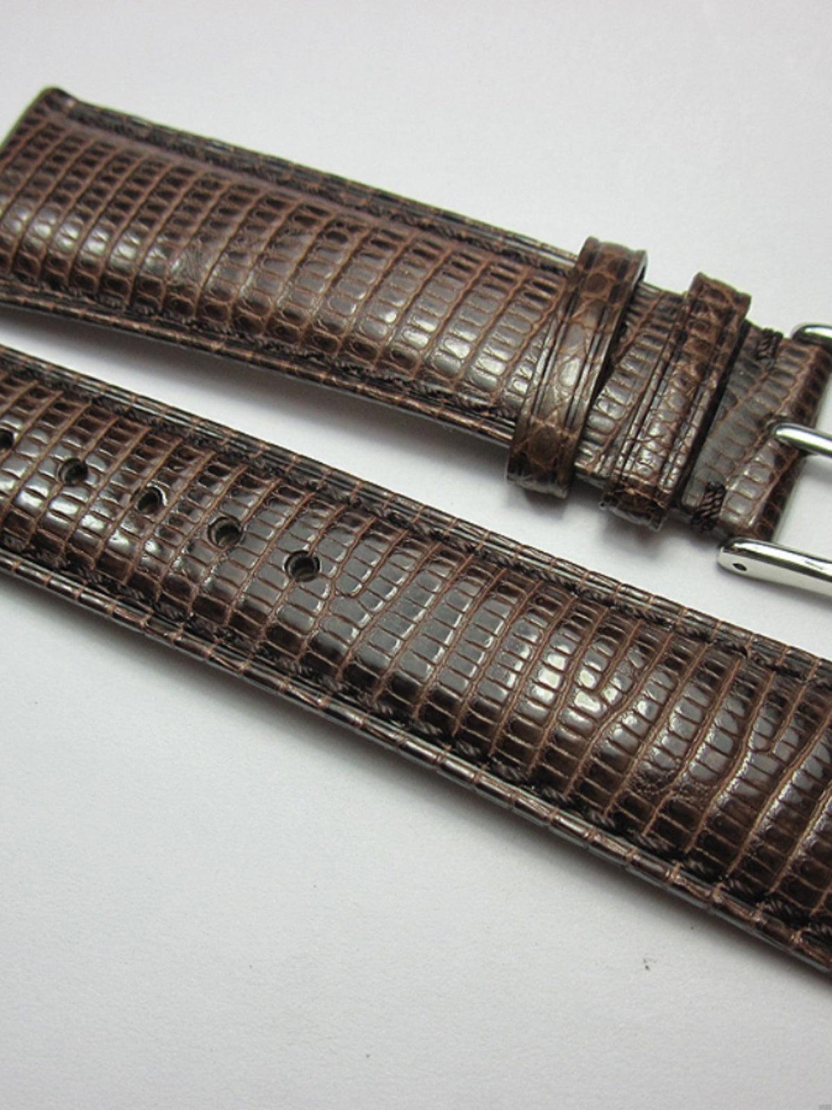 22mm Genuine Lizard Leather Strap Brown Men's Watch Mechanical Watch Genuine Leather - Murphy Johnson Watches Co.