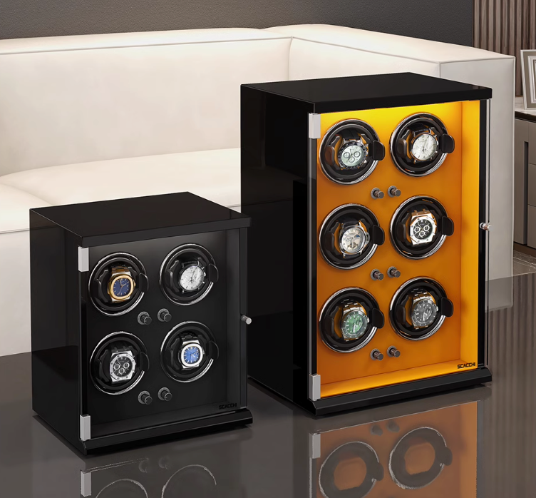 Automatic Mechanical Watch Winder Box for 9 Watch Vertical