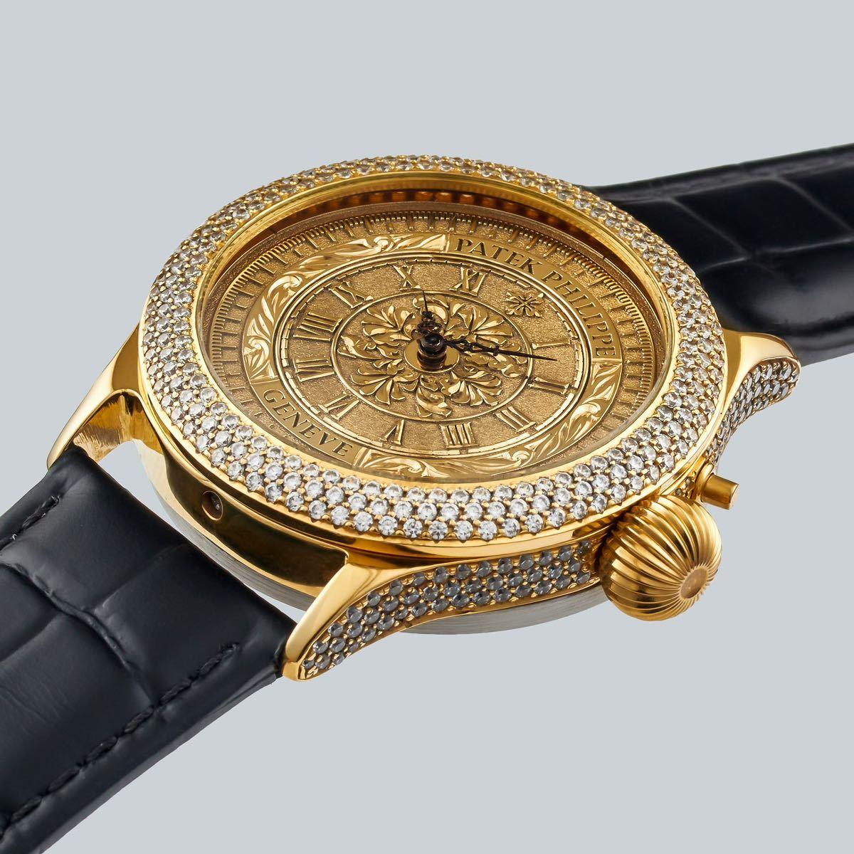 Antique / Marriage watch / 40mm men's watch arranged from Patek Philippe pocket watch / 1913 / half year warranty / manual winding / skeleton - Murphy Johnson Watches Co.