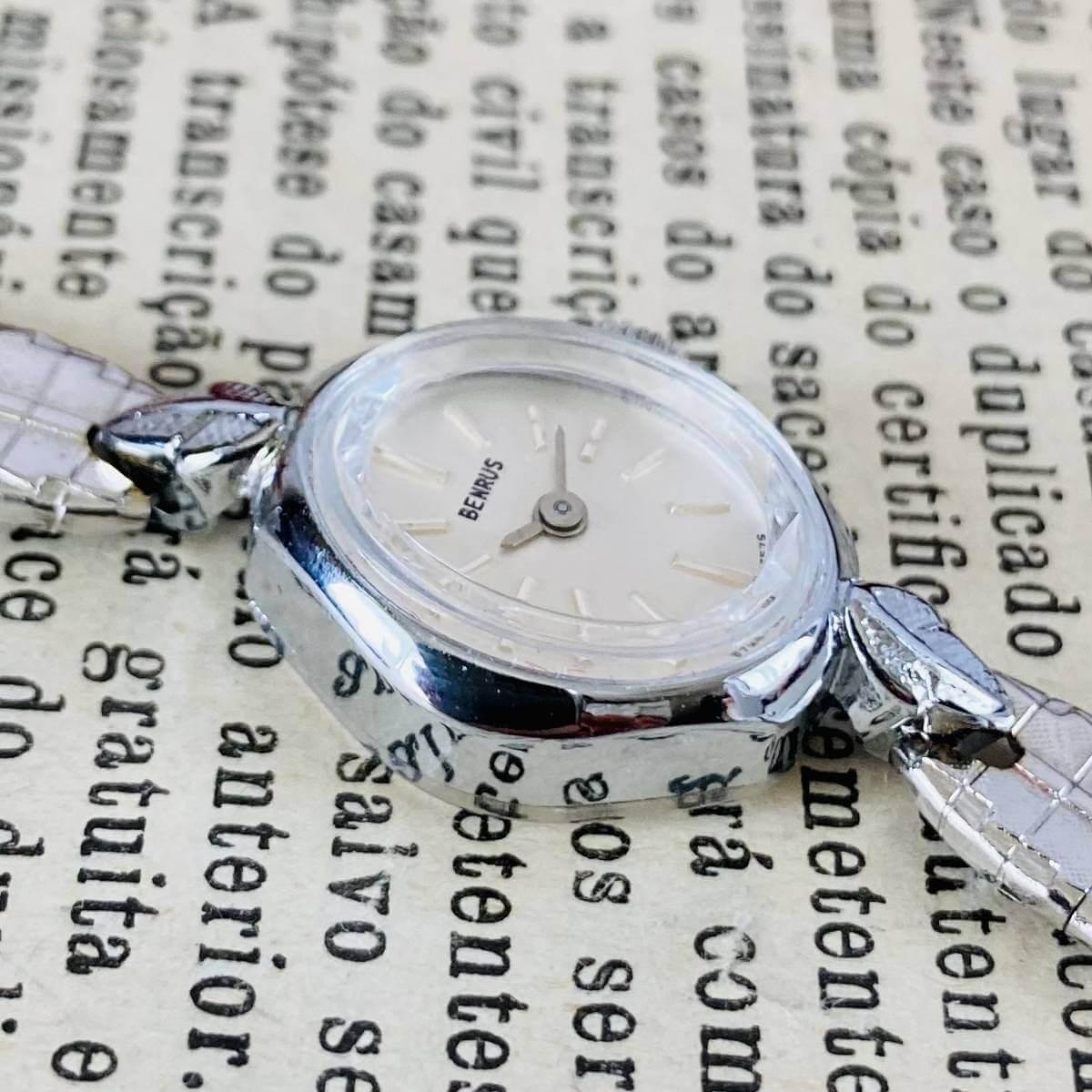 Benrus Wristwatch Manual Wind Ladies Vintage Bracelet - Murphy Johnson Watches Co.