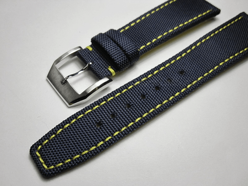 Blue 20mm 22mm Composite Fiber Watch Strap Genuine Leather Strap Sports Watch Outdoor Mountaineering Watch High Quality - Murphy Johnson Watches Co.