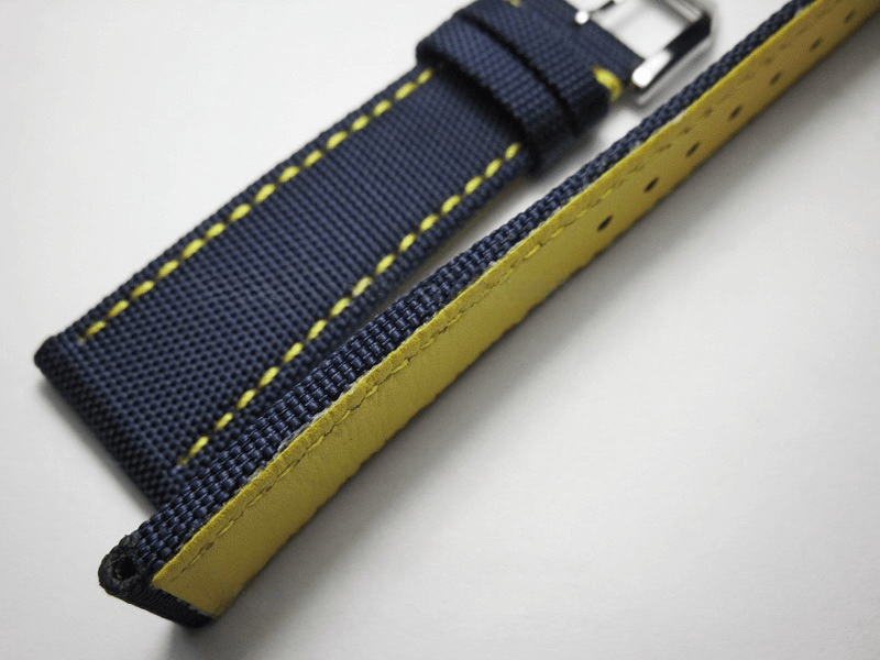 Blue 20mm 22mm Composite Fiber Watch Strap Genuine Leather Strap Sports Watch Outdoor Mountaineering Watch High Quality - Murphy Johnson Watches Co.