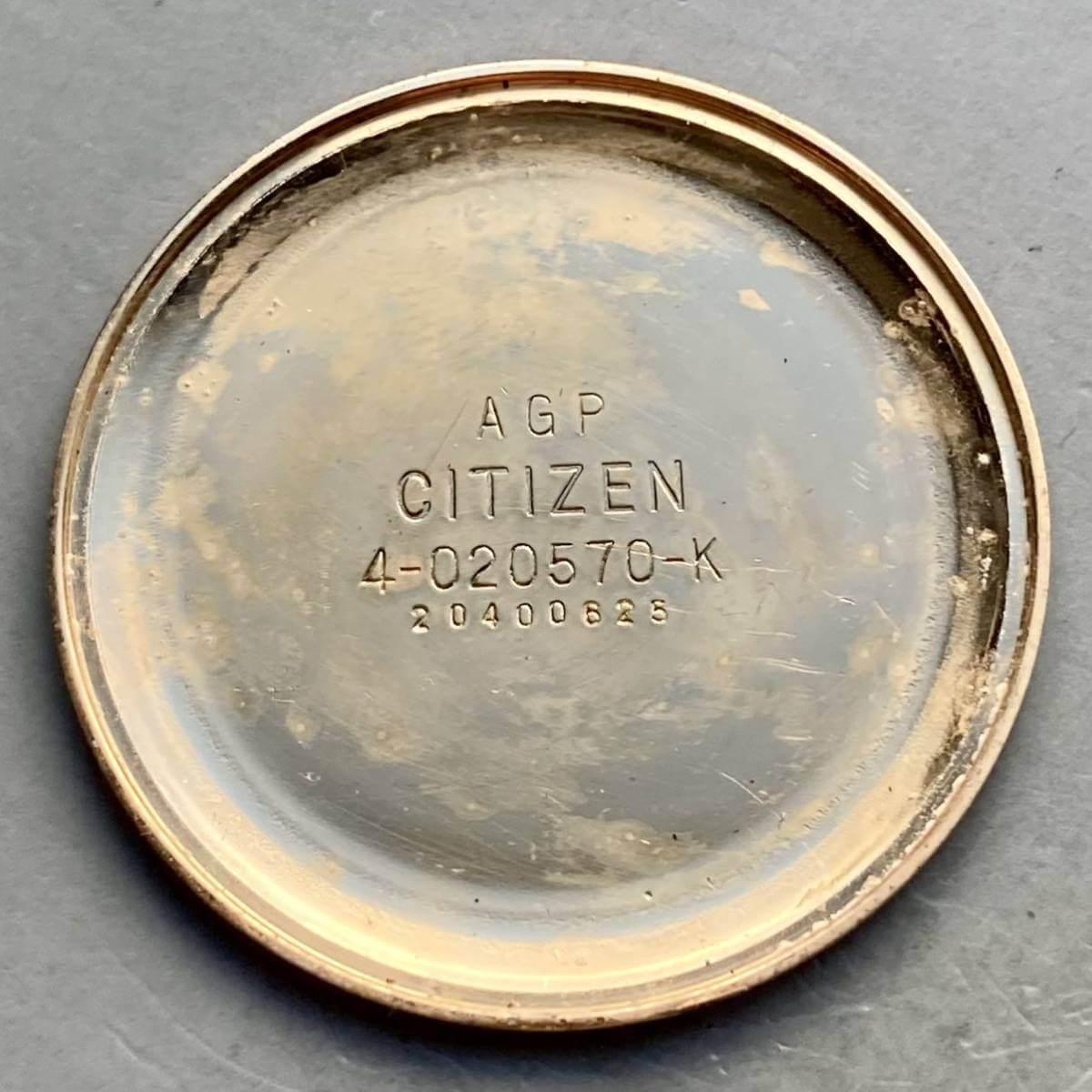Citizen Pocket Watch Antique Gold 41mm Vintage Open Face - Murphy Johnson Watches Co.