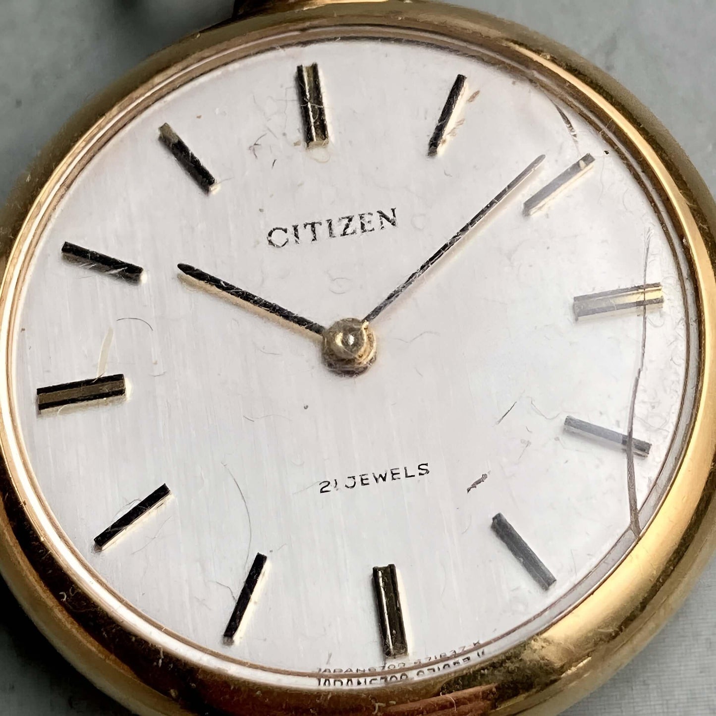 Citizen Pocket Watch Manual Antique Gold 28mm Vintage - Murphy Johnson Watches Co.