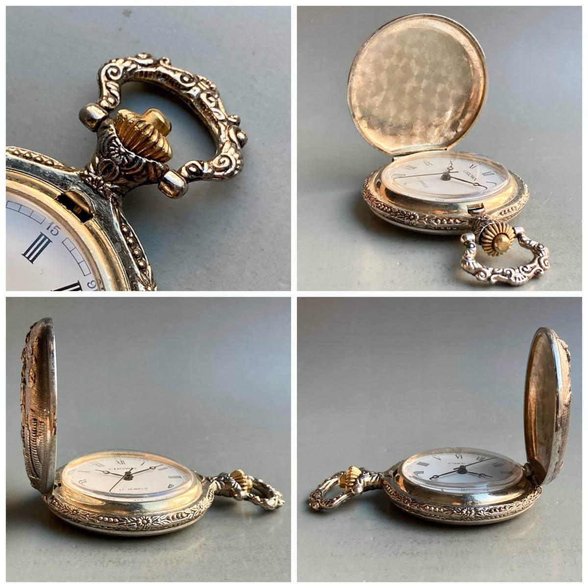 Crown Pocket Watch Antique Manual Hunter Case 47mm - Murphy Johnson Watches Co.