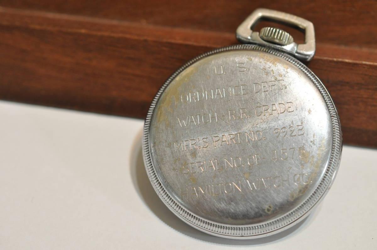 Hamilton 992B military pocket watch Montgomery 21 stone pocket watch antique manual winding mechanical - Murphy Johnson Watches Co.
