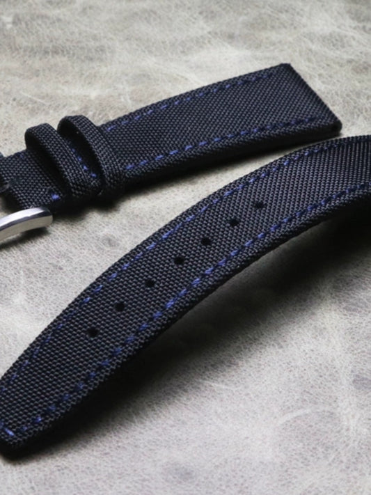 Handmade Sports Watch Strap Outdoor Mountaineering Watch High Quality 20mm22mm Composite Fiber Strap Genuine Leather Strap