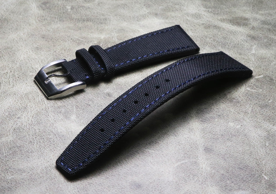 Handmade Sports Watch Strap Outdoor Mountaineering Watch High Quality 20mm22mm Composite Fiber Strap Genuine Leather Strap