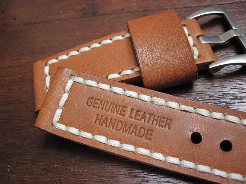 High-quality Handmade 24mm Leather Watch Strap Men's Handmade Cowhide Watch Strap Customization