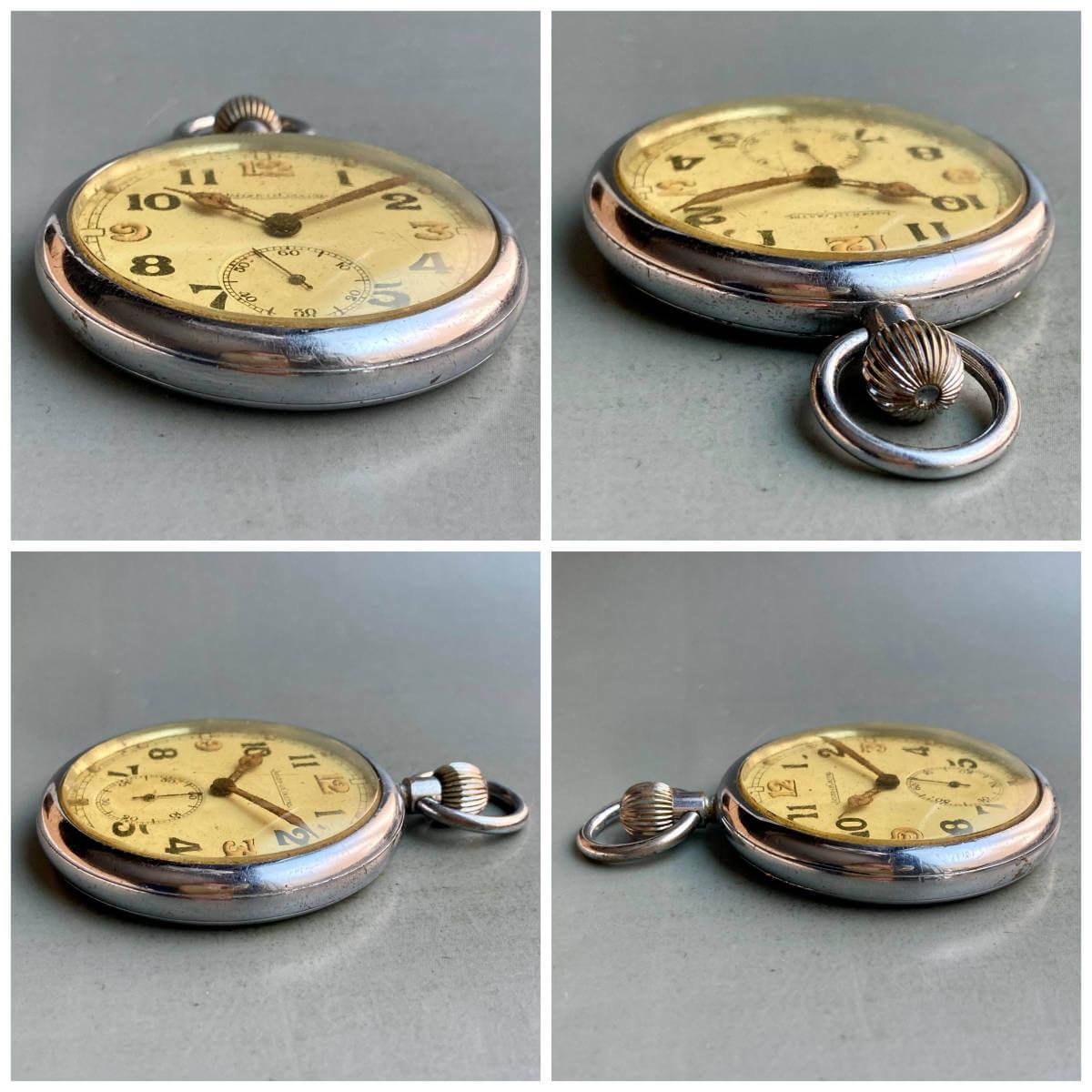 Jaeger-Lecoultre Pocket Watch Military 1943 Manual 51mm Vintage Antique - Murphy Johnson Watches Co.