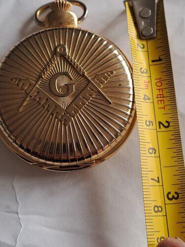 Masonic Pocket Watch Full Hunter Keystone Japanese Quartz - Murphy Johnson Watches Co.