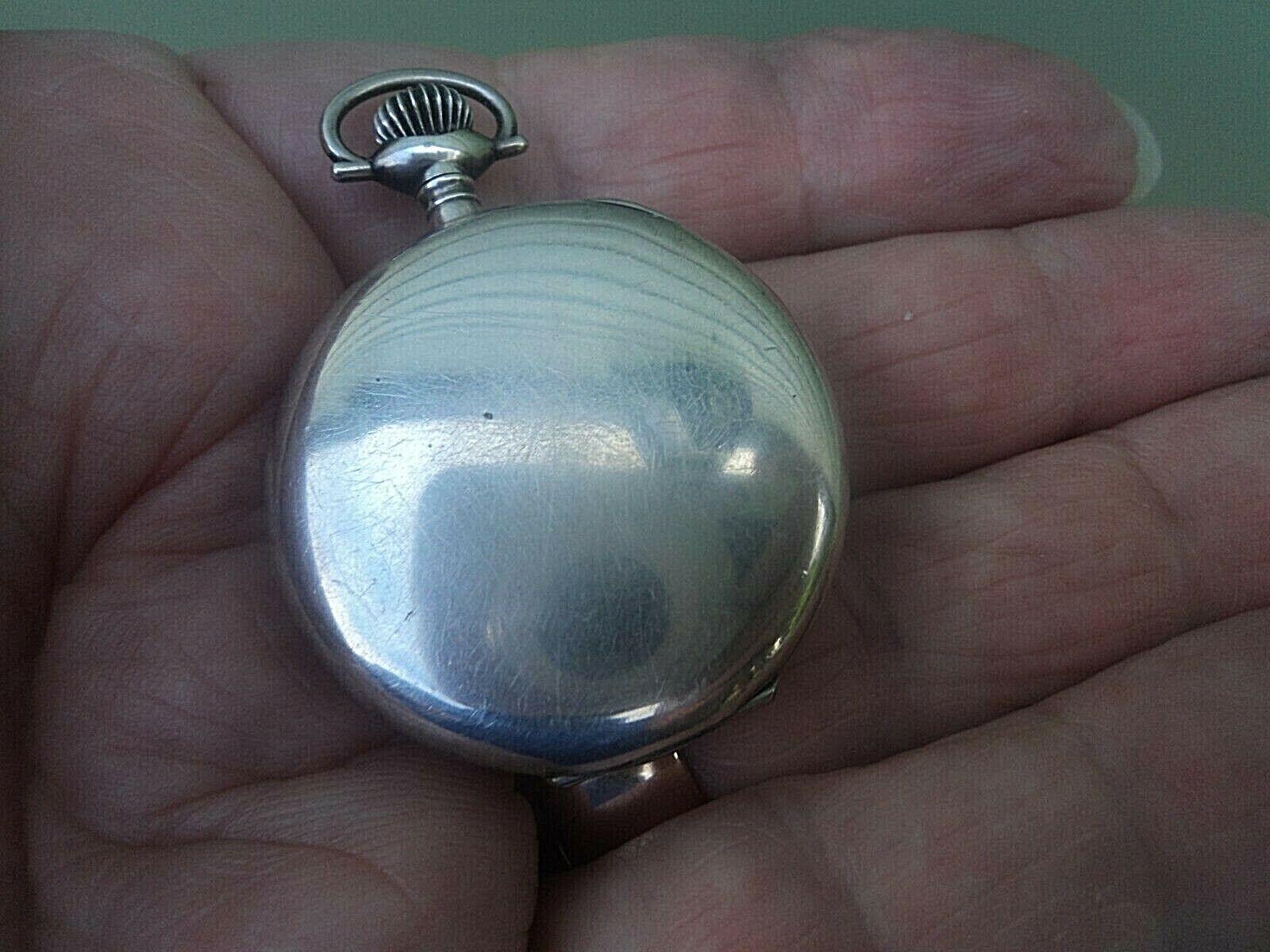 Sterling silver mechanical pocket on sale watch