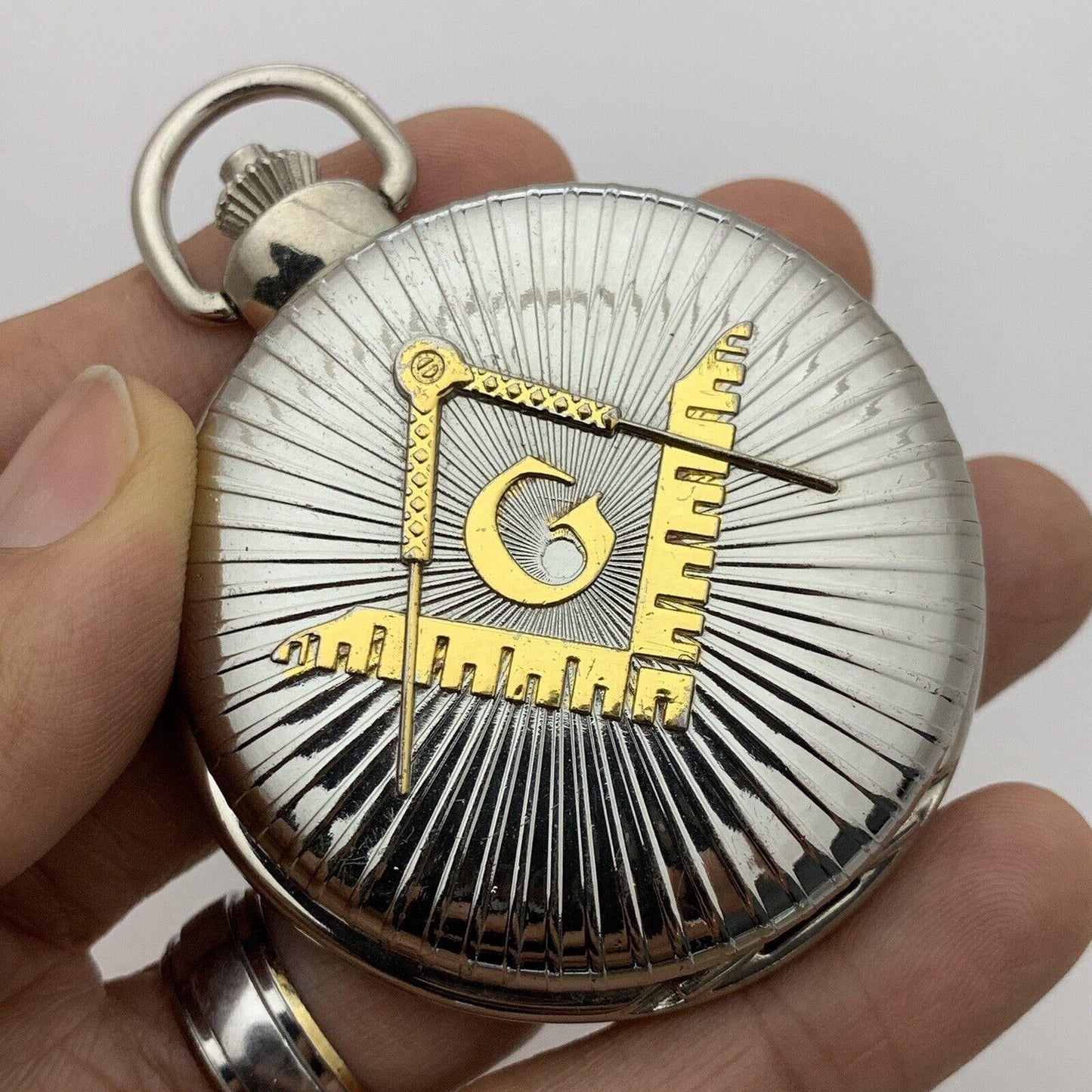 Masonic Pocket Watch Symbol Freemasonry Infinity Watch - Murphy Johnson Watches Co.