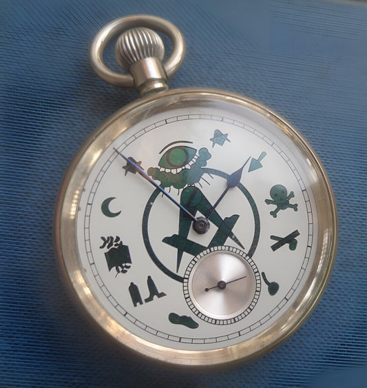 Masonic Pocket Watch Vintage Mechanical Limited Swiss - Murphy Johnson Watches Co.