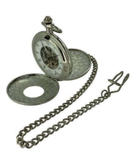 Masonic Pocket Watch with Chain in Silver Double Hunter - Murphy Johnson Watches Co.