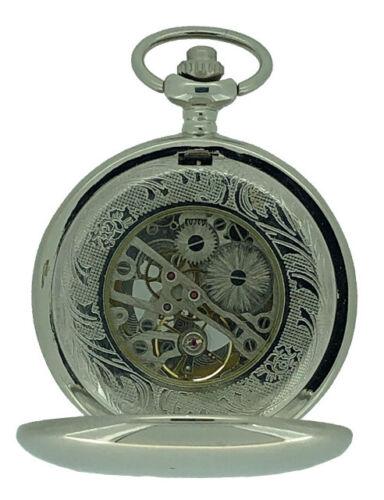 Masonic Pocket Watch with Chain in Silver Double Hunter - Murphy Johnson Watches Co.