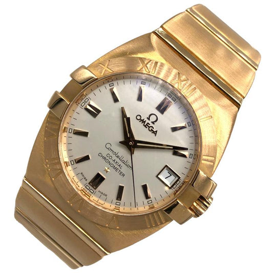 OMEGA Constellation Red Gold 1101.30.00 Gold K18PG Watch Men's Used - Murphy Johnson Watches Co.