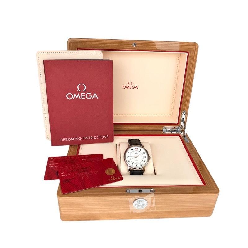 Omega De Ville 424.53.40.20.04.002 Silver K18 White Gold Watch Men's Used - Murphy Johnson Watches Co.