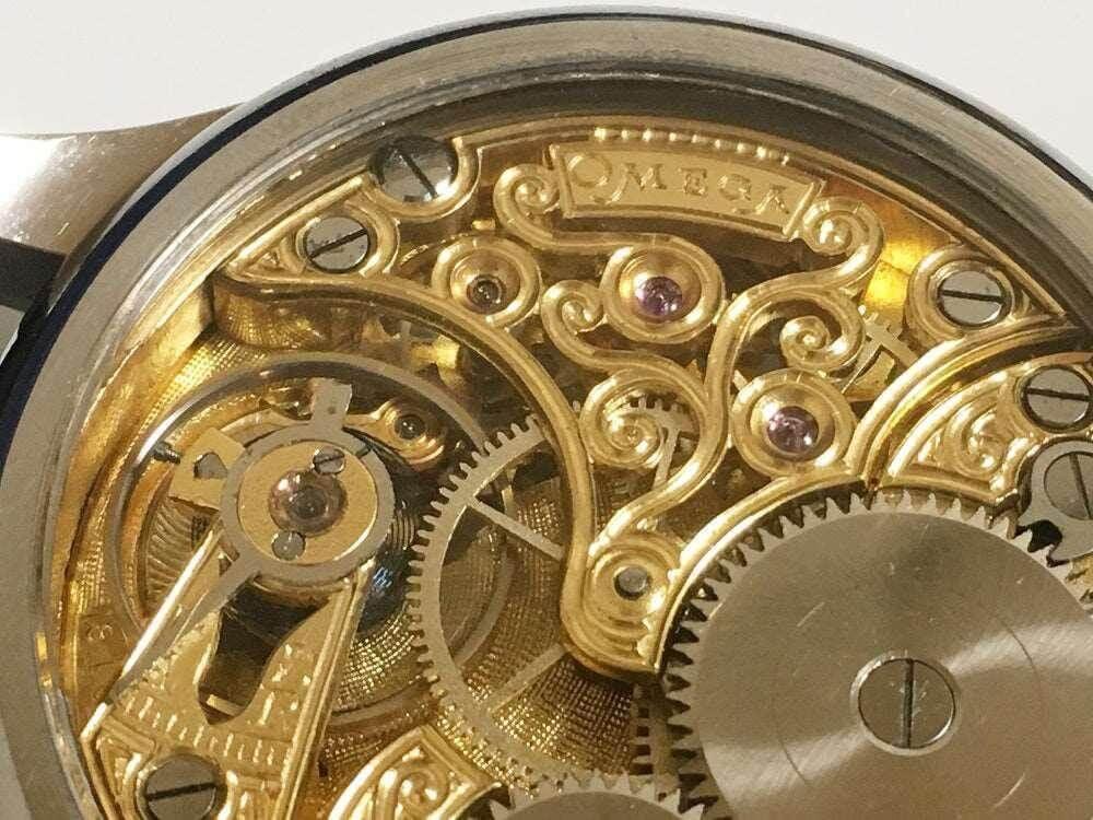 Omega Pocket Watch Convereted Wristwatch Skeleton 1905 - Murphy Johnson Watches Co.