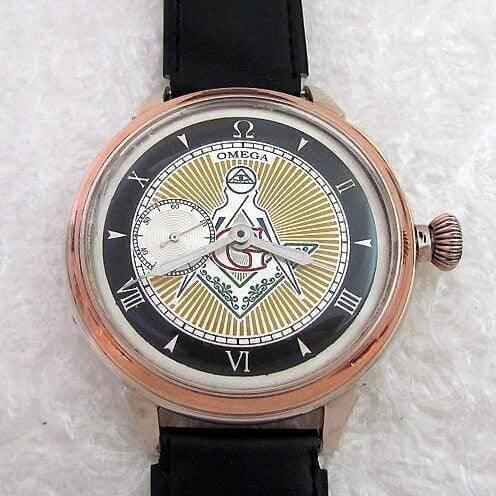 Omega Pocket Watch Custom Wristwatch Masonic Solid Silver - Murphy Johnson Watches Co.