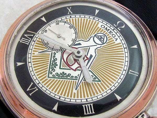 Omega Pocket Watch Custom Wristwatch Masonic Solid Silver - Murphy Johnson Watches Co.