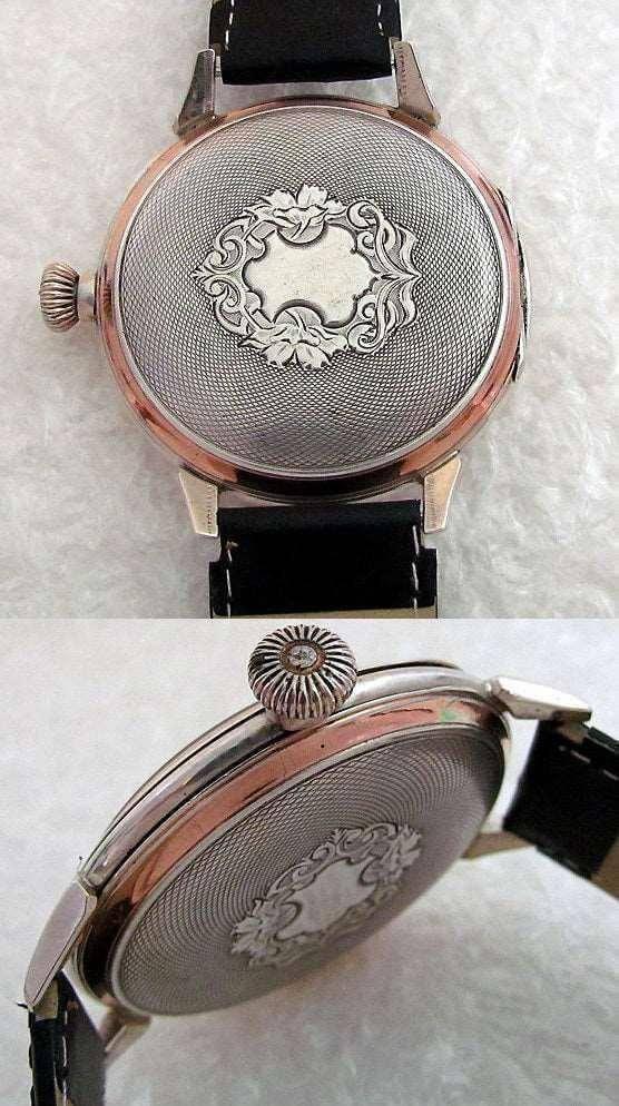 Omega Pocket Watch Custom Wristwatch Masonic Solid Silver - Murphy Johnson Watches Co.