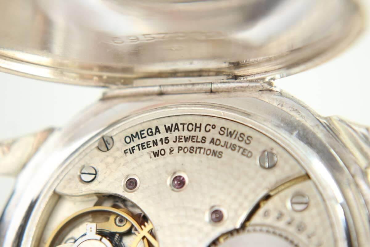 Omega Pocket Watch Custom Wristwatch Silver Masonic 1924 - Murphy Johnson Watches Co.