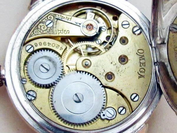 Omega Pocket Watch Movement Custom Wristwatch Silver 1920s - Murphy Johnson Watches Co.