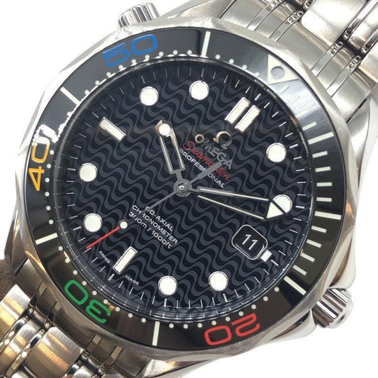 Omega Seamaster 300 2016 Rio Olympic Model 522.30.41.20.01.001 Black Dial Watch Men's Used - Murphy Johnson Watches Co.
