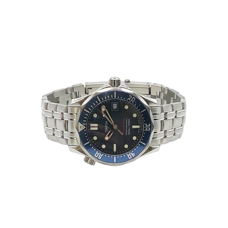 Omega Seamaster 300m 2223.80 Blue Stainless Steel Watch Men's Used - Murphy Johnson Watches Co.
