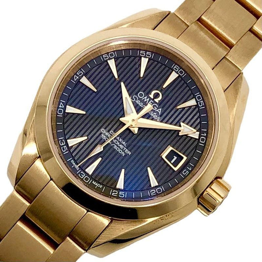 Omega Seamaster Aqua Terra 150M K18YG Gray Dial 231.50.30.20.06.002 Watch Ladies Used - Murphy Johnson Watches Co.