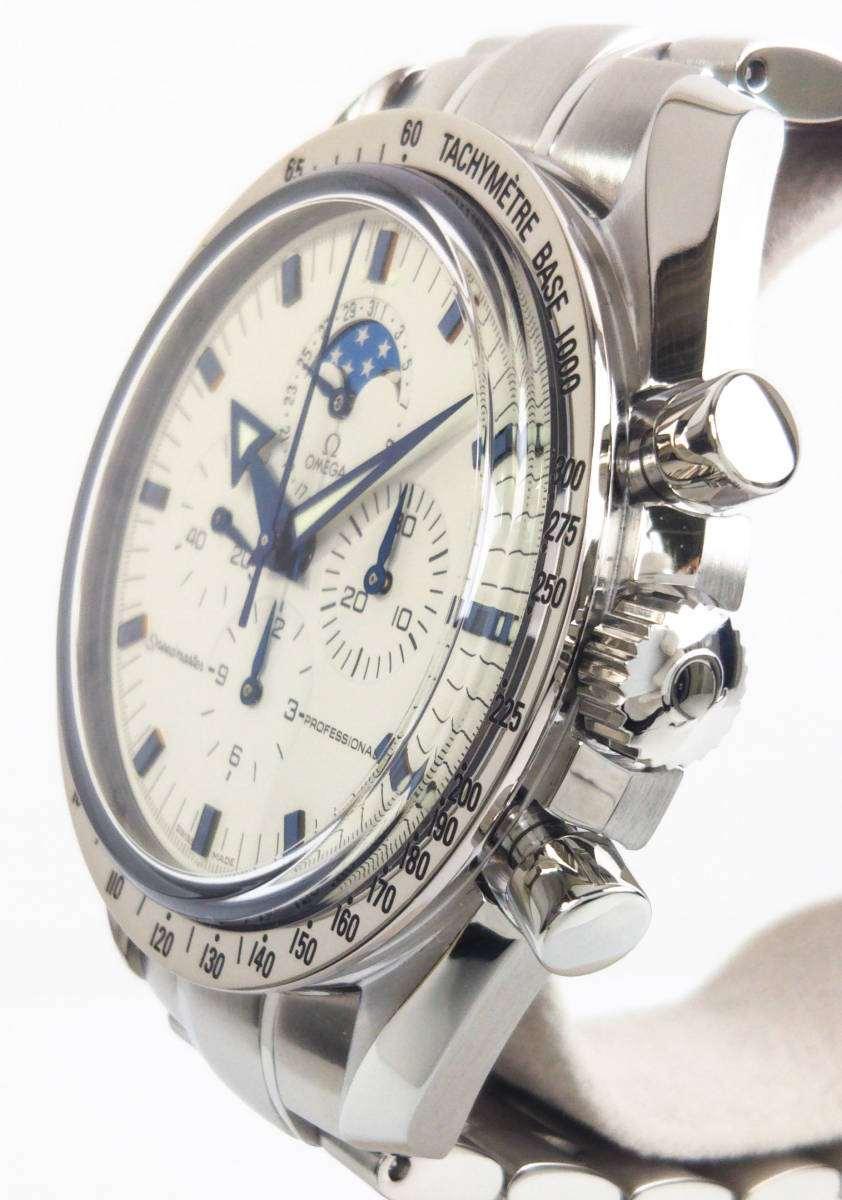 Omega Wristwatch Speedmaster Professional Moon Phase 3575.20 Manual SS WG - Murphy Johnson Watches Co.