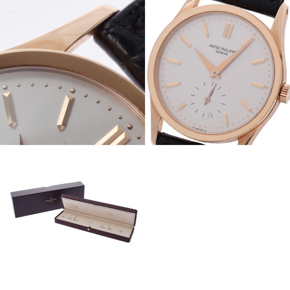 Patek Philippe Calatrava 3796R-014 Boys RG/Leather Watch Manual Winding Silver Dial A Rank Used Ginzo Storehouse - Murphy Johnson Watches Co.