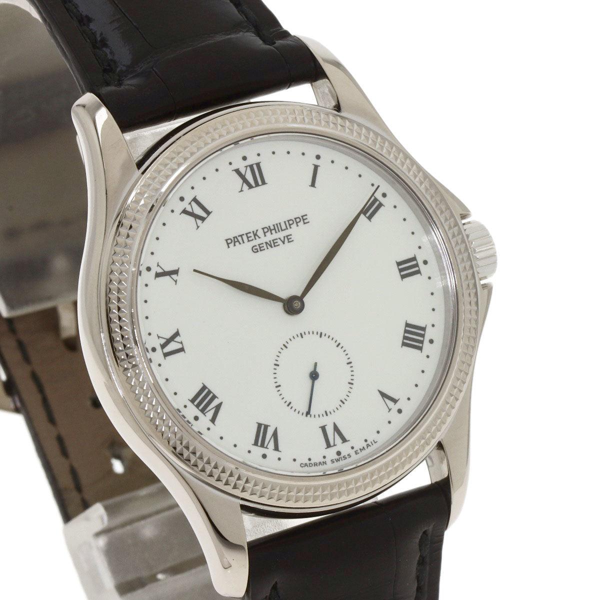 Patek Philippe Calatrava 5115G-001 watch K18 white gold leather men's used - Murphy Johnson Watches Co.