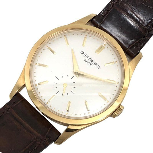 Patek Philippe Calatrava 5196J-001 Silver Dial Watch Men's Used - Murphy Johnson Watches Co.